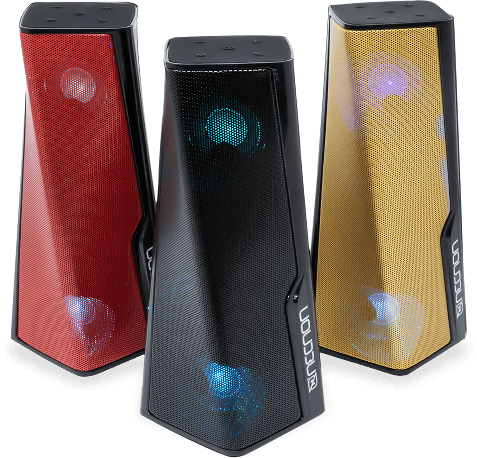 Bocina Necnon Bluetooth Nb-02 True Wireless Luz Led Rojo Nbbs0202tw