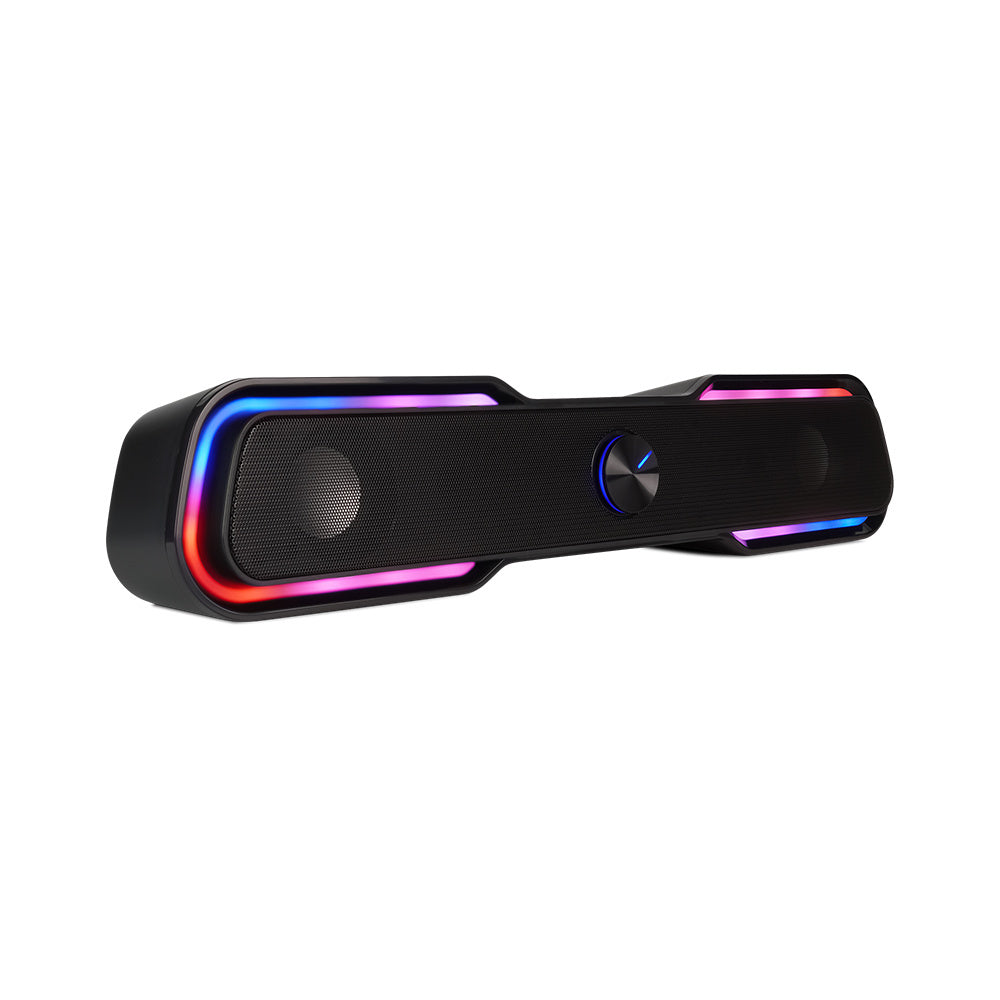 Bocina Start The Game Bt, 3.5mm, Usb, Iluminación Rgb, Negro Bsp-350