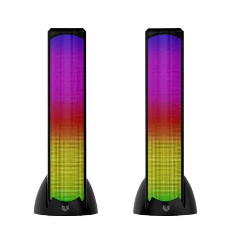 Bocina Usb Gamer Glimm Tower Bg575 2.0 Bt Rgb control Digital 10Wts Negro Br-936972