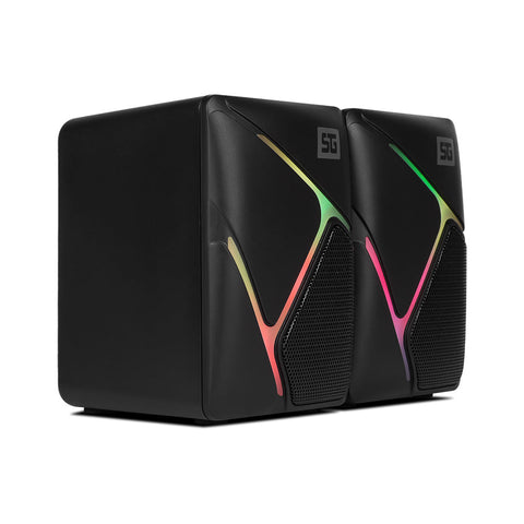 Bocinas Start The Game 2.0 3.5Mm Usb Energia Rgb 3Wx2 Spk-108
