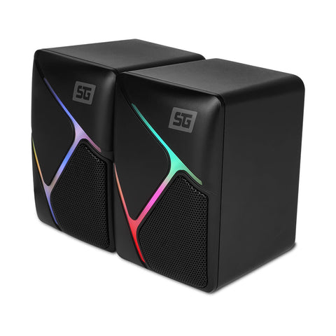 Bocinas Start The Game 2.0 3.5Mm Usb Energia Rgb 3Wx2 Spk-108