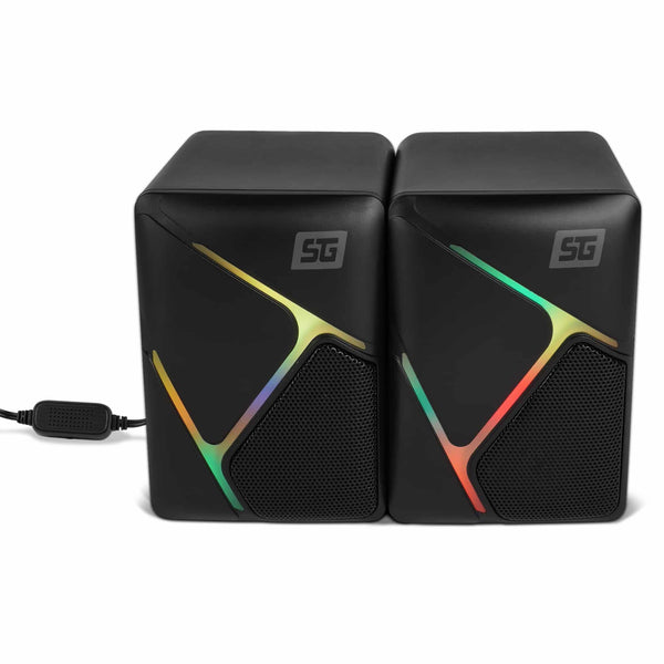 Bocinas Start The Game 2.0 3.5Mm Usb Energia Rgb 3Wx2 Spk-108