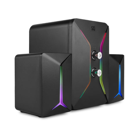 Bocinas Start The Game 2.1 Entrada 3.5mm Rgb (Usb) 10 Watts Spk-250
