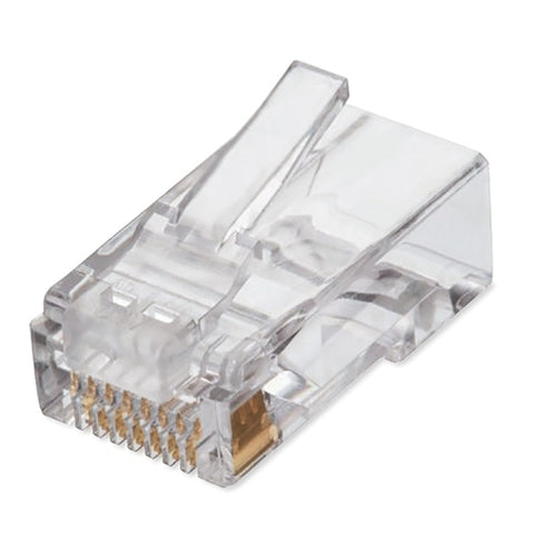 Plug Rj45 Cat6 Qian Nw6100 Utp Bote 100 Pzas Baño Oro 50 Micras