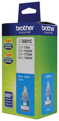 Botella De Tinta Brother Bt5001c Cyan 5,000 Paginas