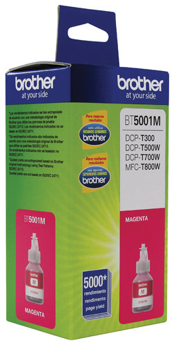 Botella De Tinta Brother Bt5001m Magenta 5,000 Paginas