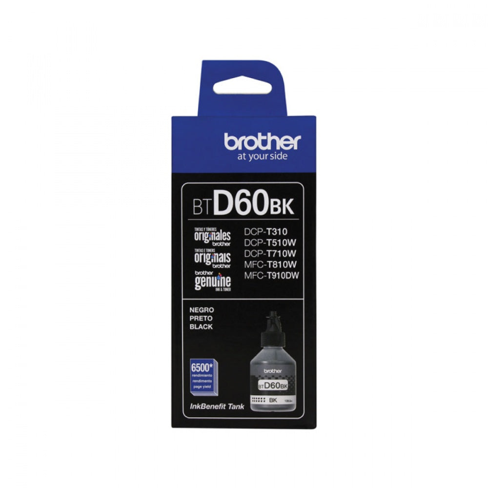 Botella De Tinta Brother Btd60bk Negro 6,000 Paginas
