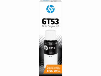 Botella De Tinta Hp Gt53 Negro Desing Jet Original De 90 Ml