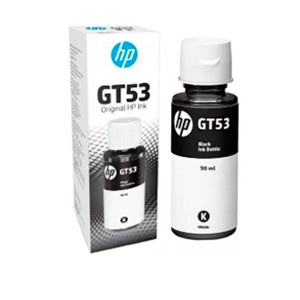 Botella De Tinta Hp Gt53 Negro Desing Jet Original De 90 Ml