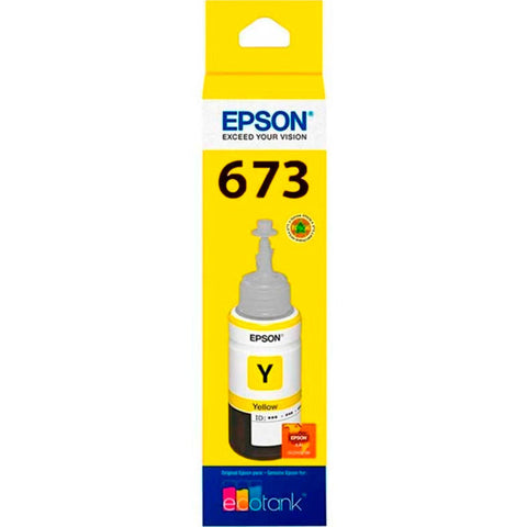 Botella Epson Ecotank Foto T673 Amarillo L800, L1800 70ml (T673420-Al)
