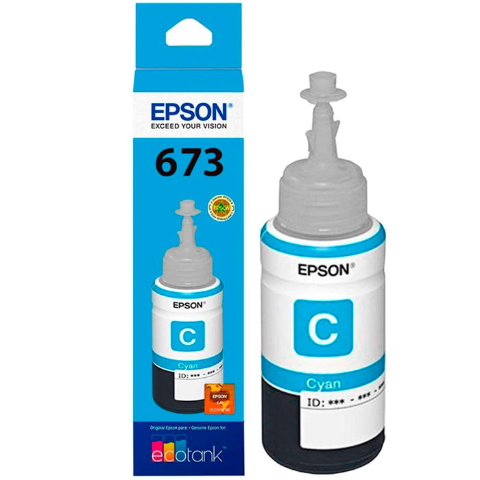 Botella Epson Ecotank Foto T673 Cyan L800, 1800 70ml (T673220-Al)