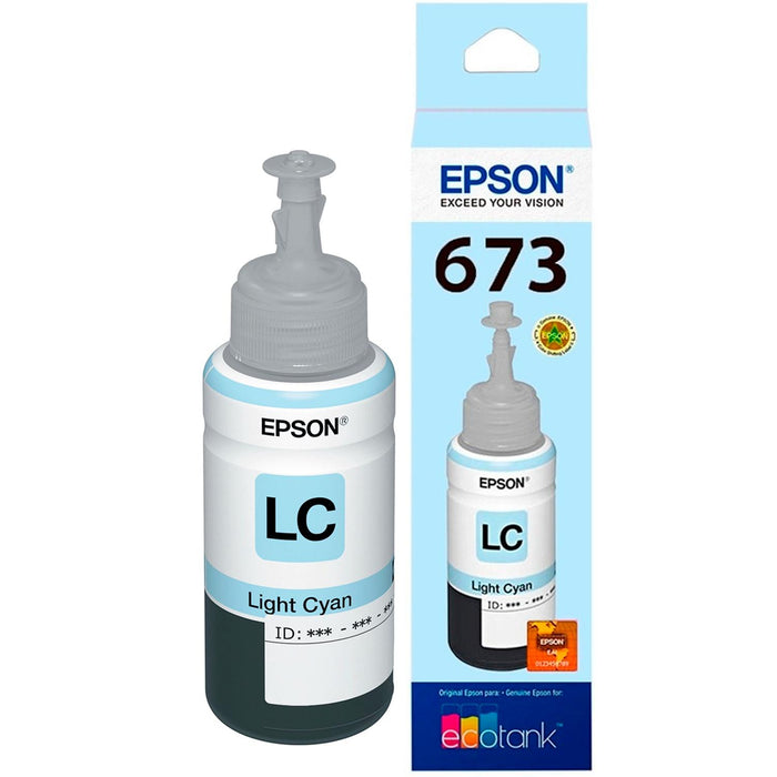 Botella Epson Ecotank Foto T673 Cyan Light L800, L1800 70ml (T673520-Al)