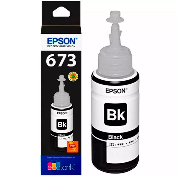 Botella Epson Ecotank Foto T673 Negro L800, L1800 70ml (T673120-Al)