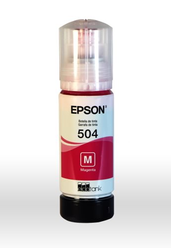 Botella Epson Ecotank T504 Magenta Serie L 70ml Dye (T504320-Al)