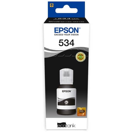 Botella Epson Ecotank T534 Negro Pigmento Serie M (T534120-Al)