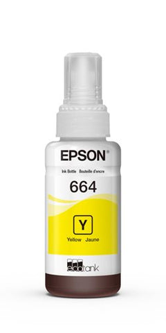 Botella Epson Ecotank T664 Amarillo Serie L 70ml (T664420-Al)