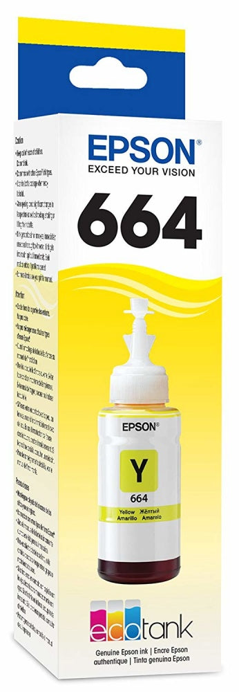 Botella Epson Ecotank T664 Amarillo Serie L 70ml (T664420-Al)