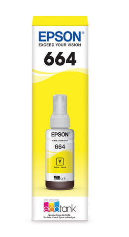 Botella Epson Ecotank T664 Amarillo Serie L 70ml (T664420-Al)