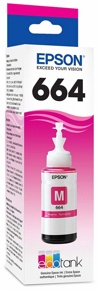 Botella Epson Ecotank T664 Magenta Serie L 70ml (T664320-Al)