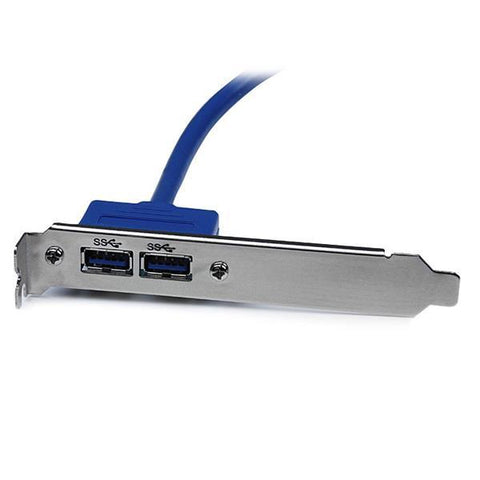 Bracket De  2 Puertos Usb 3.0 Superspeed Con Conexión A Tarjeta Madre - 2x Usb 3.0 A Hembra - Idc 20 Pines Hembra - Startech.Com Modelo Usb3splate