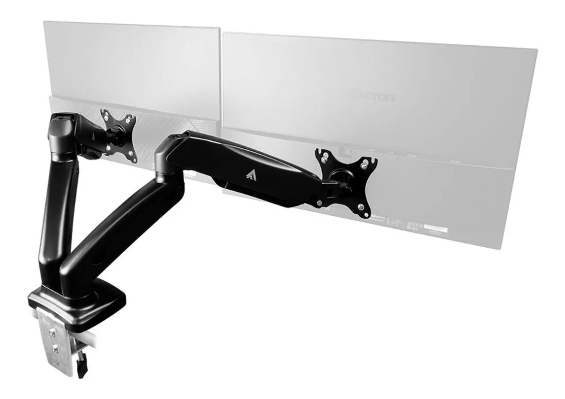 Brazo Dual Mecánico Game Factor Para Monitores De Hasta 27" Y 6,5 Kgs Mag600