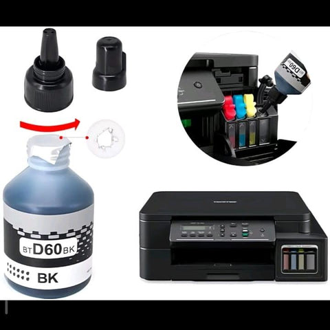 Kit 4 Tintas Compatibles Brother BTD60BK BT5001 + Rinde Miles de Páginas + Ahorra Sin Perder Calidad + ¡Rendimiento Garantizado!