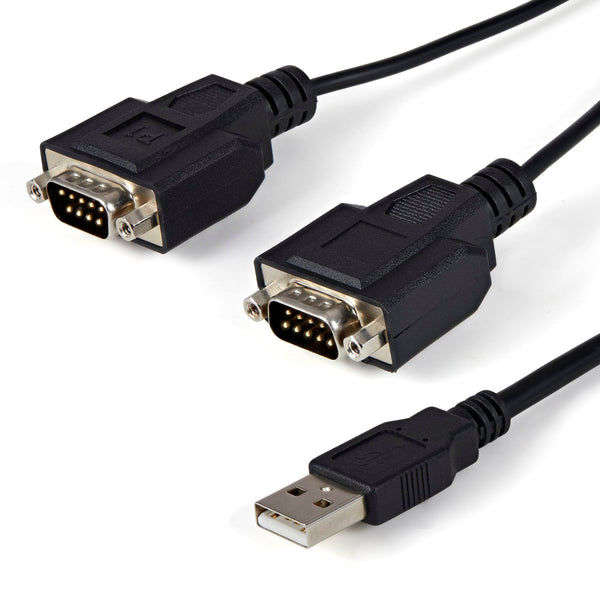 Cable 1.8 Metros Usb A 2 Puertos Serial Rs232 Db9 Retencion Del Puerto De Asignacion Com