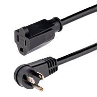 Cable 2 Metros  De Extension De Alimentacion, Ángulo Recto Nema 5-15p A Nema 5-15r, 13a 125v, 16awg, Acodado, Alargador - Startech.Com Modelo Rfx-6f-Power-Cord