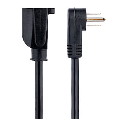 Cable 2 Metros  De Extension De Alimentacion, Ángulo Recto Nema 5-15p A Nema 5-15r, 13a 125v, 16awg, Acodado, Alargador - Startech.Com Modelo Rfx-6f-Power-Cord