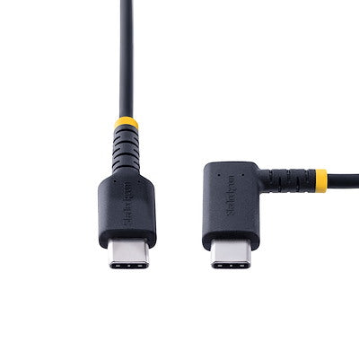 Cable 2 Metros Usb C  Acodado En Ángulo Recto - Pd 60w - 3a - Cable Usb-C De Carga Rapida - De Alta Resistencia - Usb 2.0 Tipo C - Startech.Com Modelo R2ccr-2m-Usb-Cable