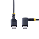 Cable 2 Metros Usb C  Acodado En Ángulo Recto - Pd 60w - 3a - Cable Usb-C De Carga Rapida - De Alta Resistencia - Usb 2.0 Tipo C - Startech.Com Modelo R2ccr-2m-Usb-Cable