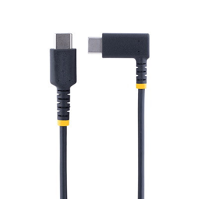 Cable 2 Metros Usb C  Acodado En Ángulo Recto - Pd 60w - 3a - Cable Usb-C De Carga Rapida - De Alta Resistencia - Usb 2.0 Tipo C - Startech.Com Modelo R2ccr-2m-Usb-Cable