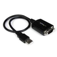 Cable Adaptador De 0.3 Metros Usb A Puerto Serie Serial Rs232 Con Retención Del Puerto De Asignación Com - 1x Db9 Macho - 1x Usb A Macho - Startech.Com Modelo Icusb232pro