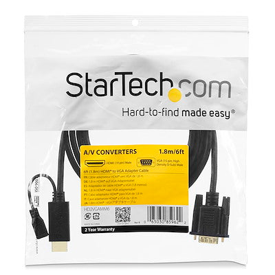 Cable Adaptador De 1.8 Metros Convertidor Activo Hdmi A Vga - Adaptador 1920x1200 1080p - Startech.Com Modelo Hd2vgamm6