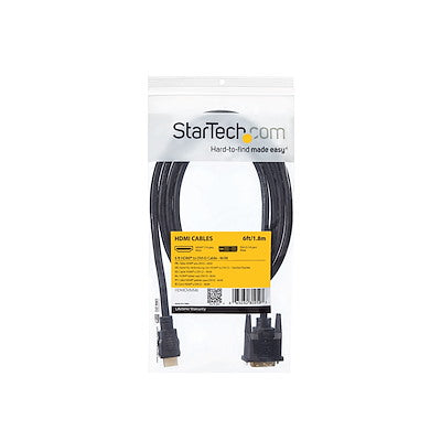 Cable Adaptador De 1.8 Metros Convertidor De Video Hdmi A Dvi-D - Macho A Macho - Startech.Com Modelo Hdmidvimm6