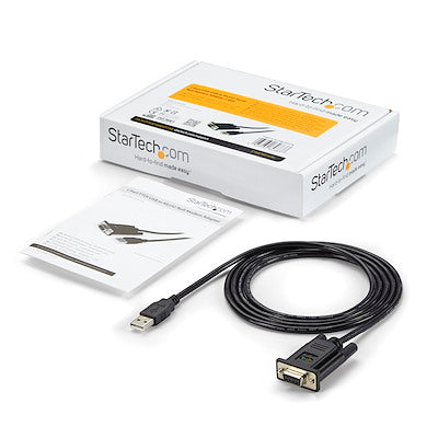 Cable Adaptador De 1.8 Metros Usb-A A Módem Nulo Null Serial Db9 Rs232 Dce Con Ftdi - 1x Usb A Macho - 1x Db9 Hembra - Startech.Com Modelo Icusb232ftn