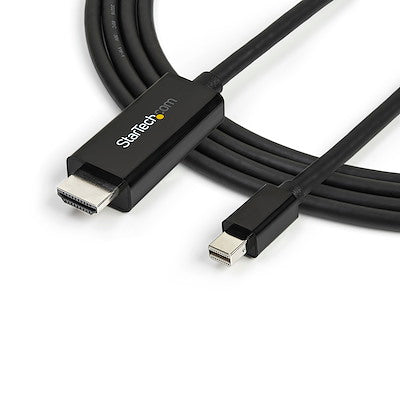 Cable Adaptador De 3 Metros Mini Displayport A Hdmi - 4k 30hz - Ultrahd - Cable Con Adaptador Incluido - Negro - Startech.Com Modelo Mdp2hdmm3mb