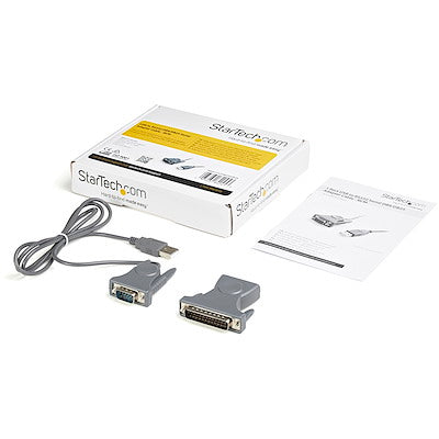 Cable Adaptador De 91cm Usb-A A 1 Puerto Serie Rs232 - Adaptador Serial - 1x Db9 Db25 - 1x Usb A - Startech.Com Modelo Icusb232db25