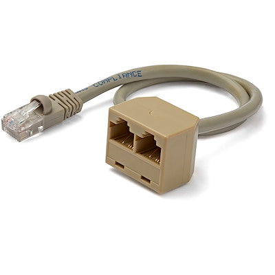 Cable Adaptador Multiplicador Divisor Splitter Rj45 2 A 1 - Hembra A Macho - Divisor Splitter Para Cable De Red Ethernet Rj45 - Startech.Com Modelo Rj45splitter