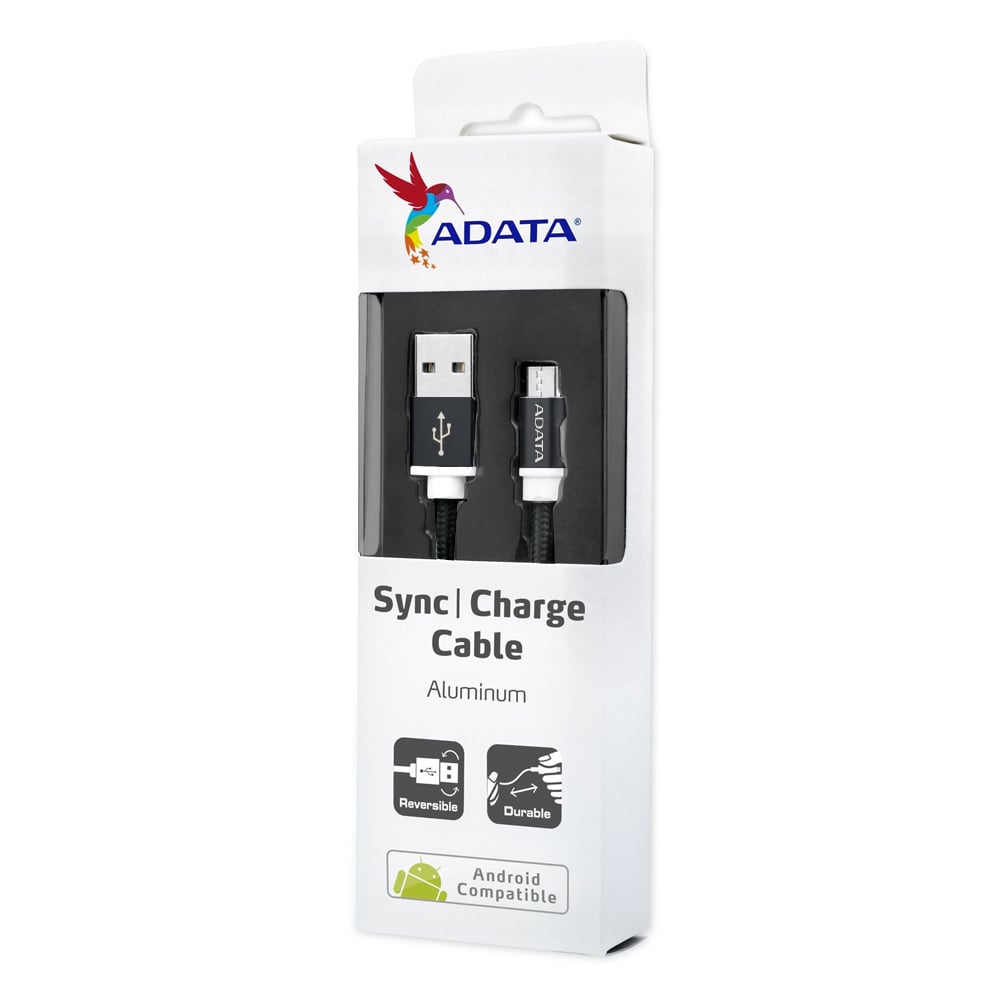 Cable Adata Micro Usb 1 Metro Negro (Amucal-100cmk-Cbk)