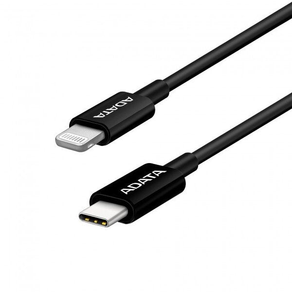 Cable Adata Tipo C, Lightning Apple 1 Metro Negro (Amficpl-1m-Cbk)