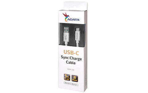 Cable Adata Tipo C- Usb 3.1 1 Metro Blanco (Aca3al-100cm-Csv)