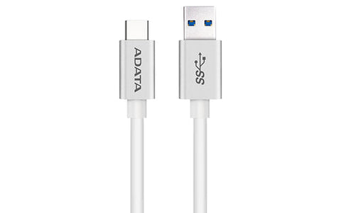 Cable Adata Tipo C- Usb 3.1 1 Metro Blanco (Aca3al-100cm-Csv)