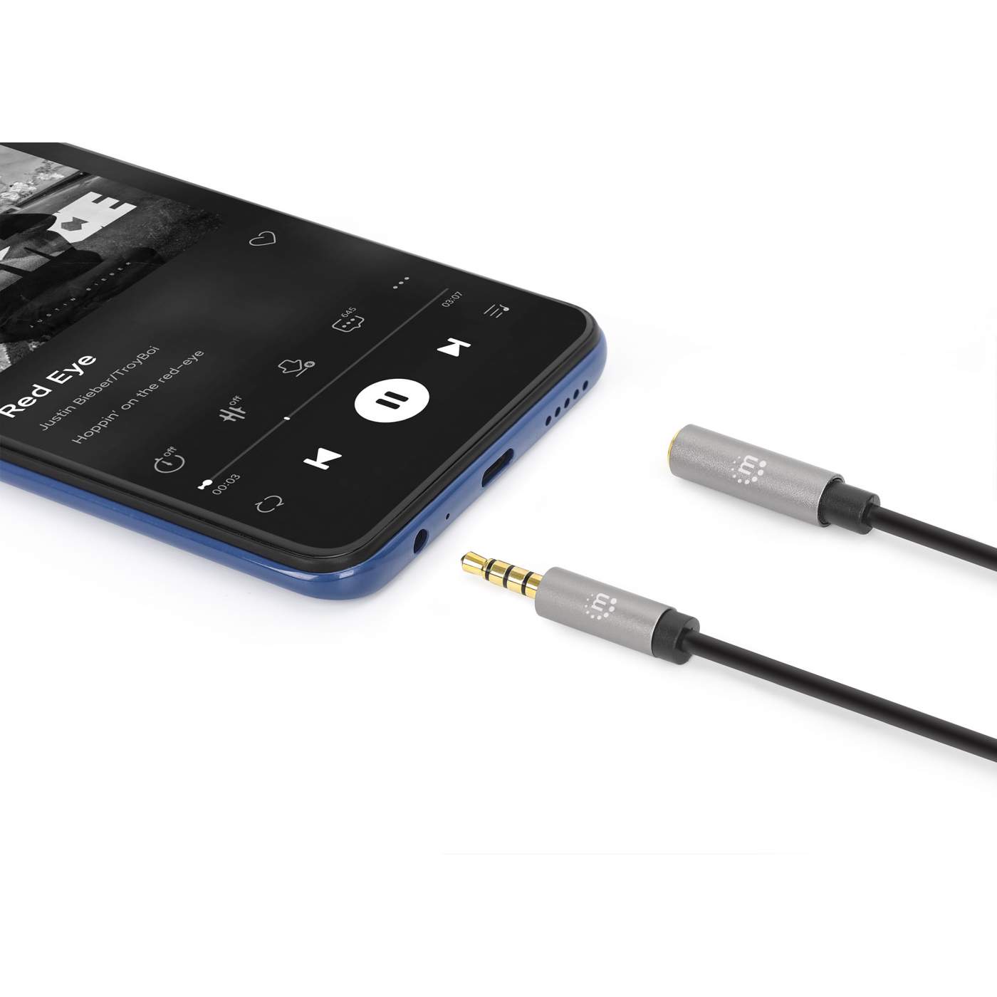 Cable Audio Manhattan Estereo 3.5Mm Exten. M-H 2.0M 56039