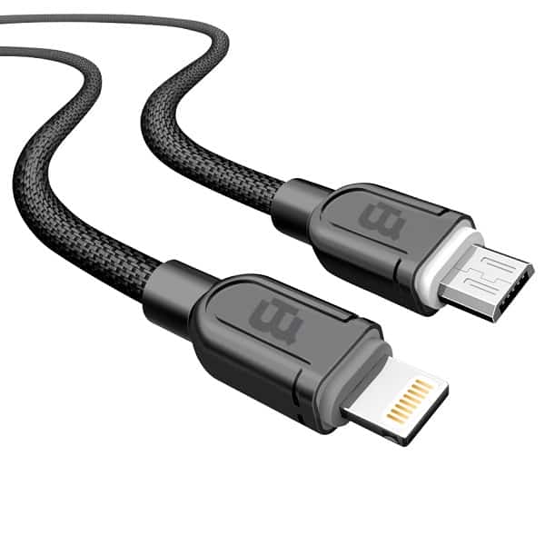 Cable Blackpcs (Ca-Excelence) Lightning Gris 1 Metro Tejido 2.1a(Cagylte-3)