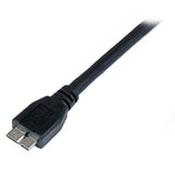 Cable Certificado 1 Metros Usb 3.0 Super Speed Ss Micro Usb B Macho A Usb A Macho Adaptador - Negro - Startech.Com Modelo Usb3caub1m