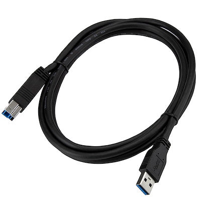 Cable Certificado 2 Metros Usb 3.0 Super Speed Ss Usb B Macho A Usb A Macho Adaptador Para Escáner Impresora - Negro - Startech.Com Modelo Usb3cab2m