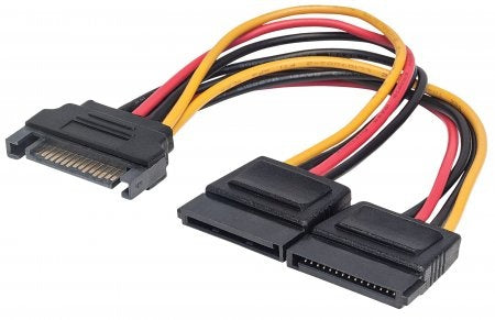 Cable Corriente Manhattan Interno Hdd Sata 1 Macho - 2 Hembra 354554