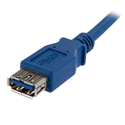 Cable De 1 Metro De Extensión Alargador Pasivo Usb 3.0 Superspeed - Macho A Hembra Usb A - Extensor - Azul - Startech.Com Modelo, Usb3sext1m