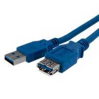 Cable De 1 Metro De Extensión Alargador Pasivo Usb 3.0 Superspeed - Macho A Hembra Usb A - Extensor - Azul - Startech.Com Modelo, Usb3sext1m